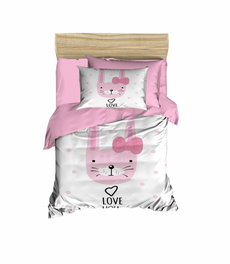 L'essentiel linge de maison Juego de Funda de Edredón PH1109 - Rosa, Gris y Polvo